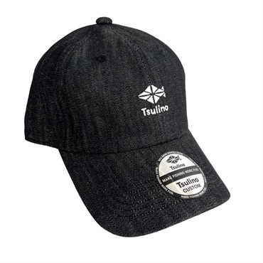 ウォッシュドローキャップ　(ブラックデニム)